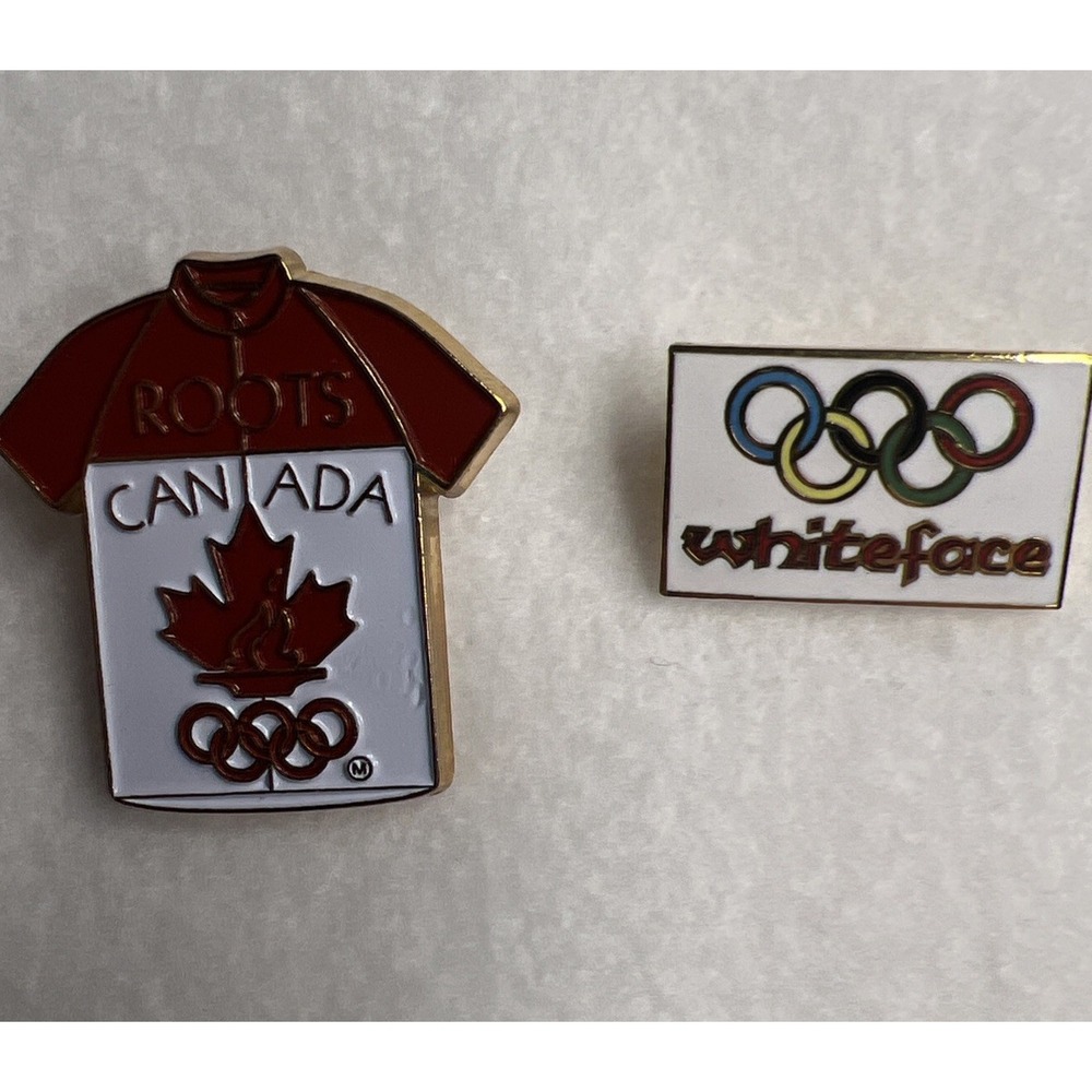 Olympic Pin Lot 2 Roots Canada Whiteface Lake Placid Winter Olympics